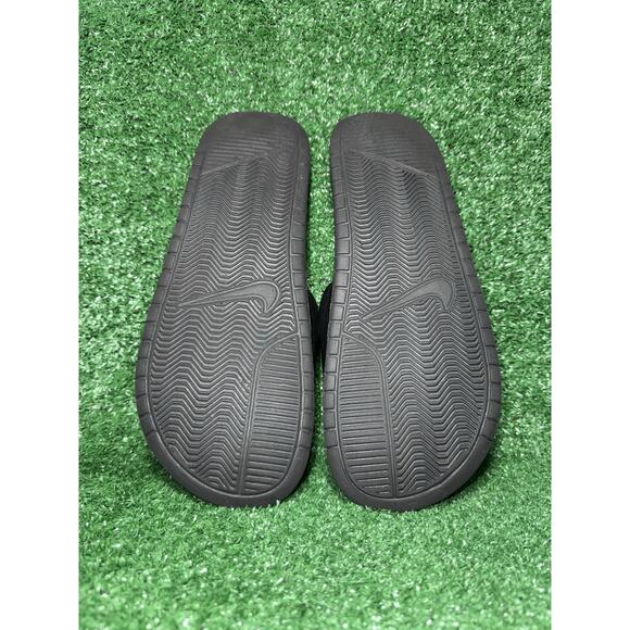 Nike Benassi JDI Sandals Mens Size 11 Black Swoosh Logo Slip On Slides Comfort - Picture 7 of 8